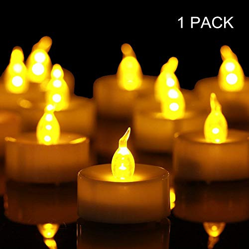 Realistic and Bright Flickering Bulb Battery Operated Flameless LED Tea Light, Pack of 1, Electric Fake Candle in Warm White for Seasonal & Festival Celebration