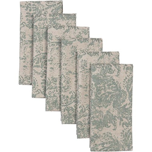 VHC Brands Harvest & Thanksgiving Farmhouse Tabletop & Kitchen - Rebecca Green Napkin Set of 6,