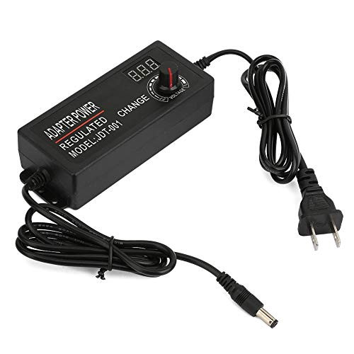 Multi-Voltage Universal Adjustable DC 9V-24V Power Adapter Speed Control Adapter for Household Electronics and USB Charging Devices US Plug