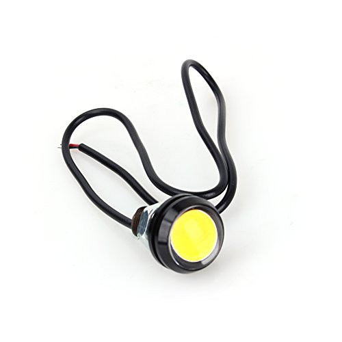Eagle Eye Light,Cuque 9W 1 Pcs 23mm Amber LED Car Fog DRL Daytime Running Light Reverse Signal Tail Light Yellow 12V 9W