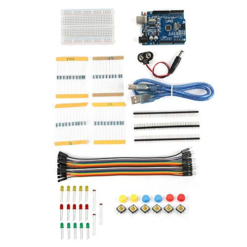 Hilitand Uno R3 Starter Kit for UNO R3 Development Board Set Mini Breadboard LEDs Jumper Buttons