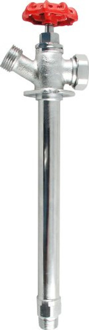 LDR 020 6512 Frost Proof Sillcock, 1/2-Inch MIP & 1/2-Inch Sweat, 12-Inch, Anti-Siphon, Chrome Plated