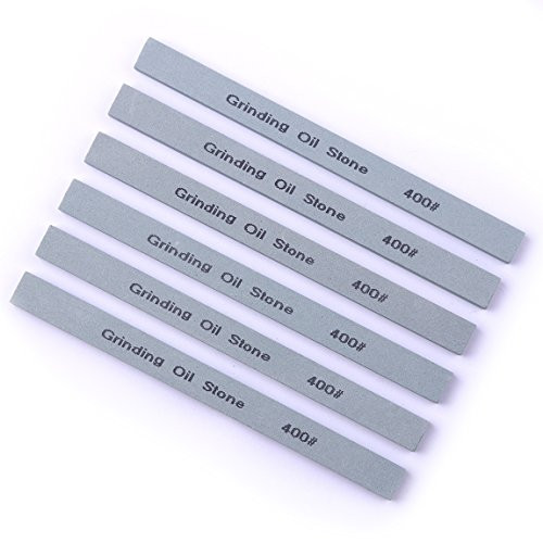 CHEERBRIGHT 400# 6pieces Green Carbon Whetstone Stone Set Sharpening OilStone Kit