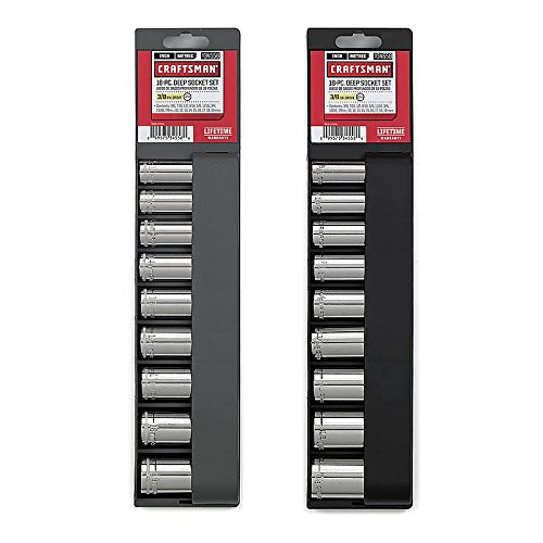 Craftsman 18 pc. 12 pt. Deep, 3/8 in. Socket Accessory Set - Metric & Standard