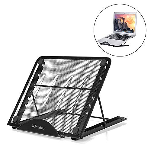 Laptop Stand, Laptop Tablet Stand, Foldable Portable Ventilated Desktop Laptop Holder, Universal Lightweight Adjustable Ergonomic Tray Cooling Stand fit for Laptop/MacBook/Notebook/iPad/Tablet