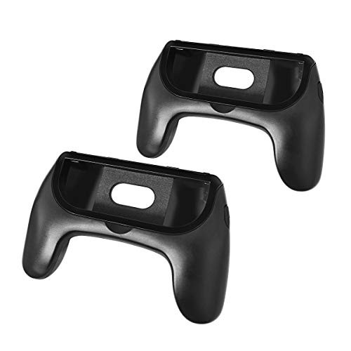 Powtree Joy Con Holder/Grips for Nintendo Switch Joy-Con, Wear-resistant Handle Kit for Switch Joy Cons Controller, 2 Pack (Black)