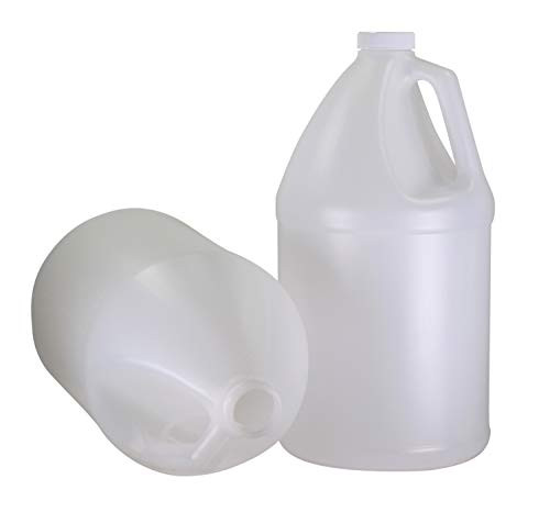 Pinnacle Mercantile 1-Gallon Plastic Jug (2 -Pack) Reusable, Food-Safe, BPA Free | Heavy-Duty HDPE Containers for Water, Sauces, Soaps, Detergents, Liquids | Screw-On Cap