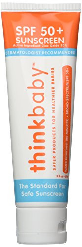 Thinkbaby Safe Sunscreen SPF 50, 3oz  (Pack of 3)