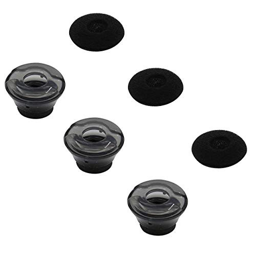 JNSA Small Size 3 Pairs Replacement Eartips Kit Ear Buds Ear Gels for Plantronics Voyager 5200 Earphones, Plantronics Voyager 5200 Ear Tips Earbuds, Silicone Tips & Foam Cover S Size (5200S)