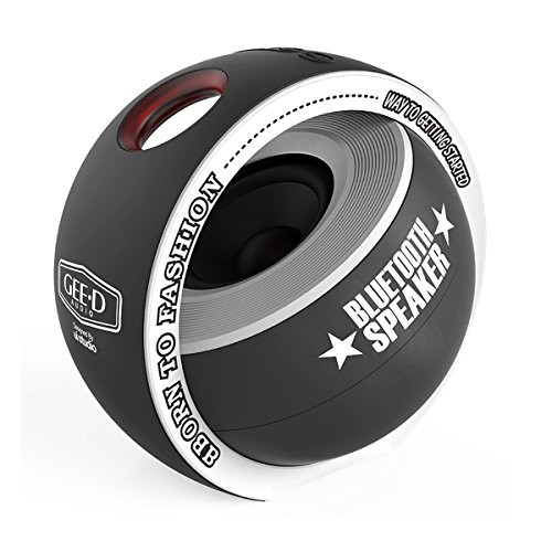 GEED B038 Portable Bluetooth Speaker Mini with Subwoofer 3D Stereo Sound Super Bass Speaker, Built-in Mic, Small Bluetooth Speaker Wireless for iPhone Sony Samsung Android and More (Black)
