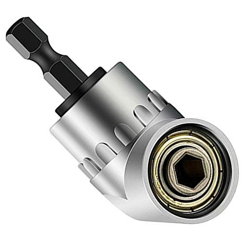 Right Angle Drills,105 Degrees Angle Extension Power Screwdriver Drill Attachment 1/4 inch Hex Magnetic Bit Screwdriver Socket Holder Adapter Multifunction Right Angle Driver,for Universal Socket