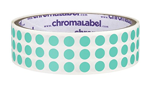 ChromaLabel 1/4 inch Color-Code Dot Labels | 1,000/Roll (Aqua)