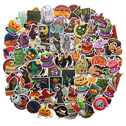 COOLCOOLDE Hallowmas Stickers Scary Stickers 100Pcs Variety Vinyl Car Sticker Motorcycle Bicycle Luggage Decal Graffiti Patches Skateboard Stickers for Laptop Stickers(Hallowmas Stickers)
