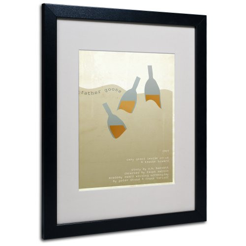 Father Goose by Megan Romo Canvas Wall Artwork, Black Frame, 16 by 20-Inch