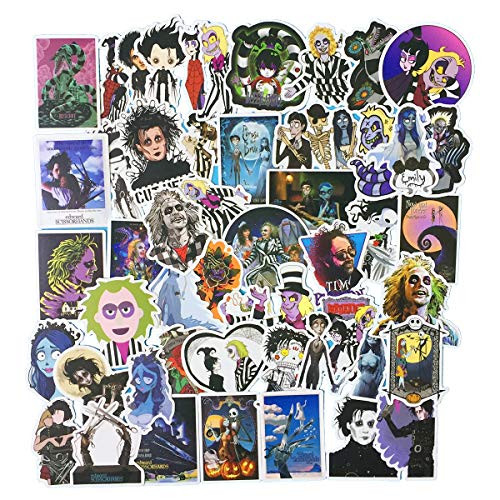 Tim Burton's The Nightmare Before Christmas Movies Theme Stickers Laptop Stickers Waterproof Skateboard Snowboard Car Bicycle Luggage Decal 50pcs Pack