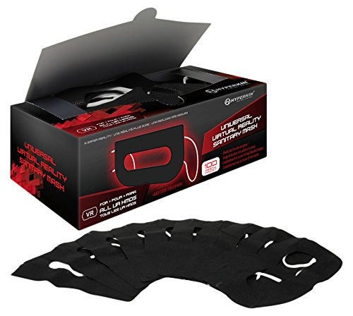 Hyperkin Universal VR Sanitary Mask V2.0 for HTC Vive/ PS VR/ Gear VR/ Oculus Rift (Black) (100-Pack)
