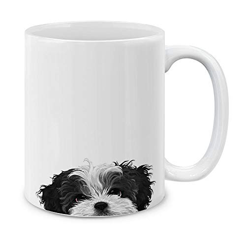 MUGBREW Black White Shih Tzu Ceramic Coffee Gift Mug Tea Cup, 11 OZ MUGBREW Black White Shih Tzu Ceramic Coffee Gift Mug Tea Cup, 11 OZ