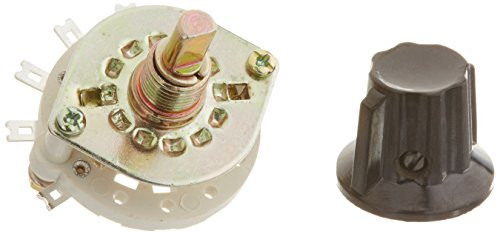 Plastic Knob 1P6T 1 Pole 6 Throw Band Channel Rotary Switch Selector