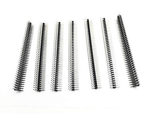 LUOXINMAO 40Pin 2.54mm Dual Row Right Angle PCB Male Pin Header Strip 10PCS (W2-40pin)