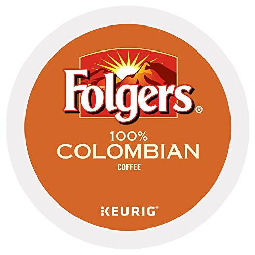 Folgers 100 percent Colombian medium-dark roast coffee single serve capsules for Keurig K-Cup pod brewers, 80 Count Folgers 100 percent Colombian medium-dark roast coffee single serve capsules for Keurig K-Cup pod brewers, 80 Count