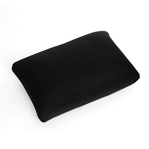 Cushie Pillows 13.5" x 10 Microbead Squishy/Flexible/Comfortable Rectangle Pillow - Black