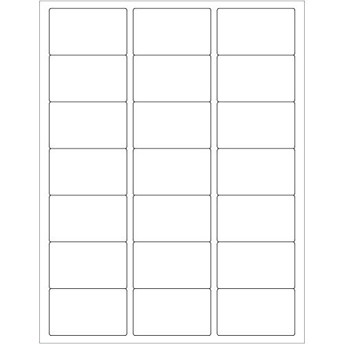 Partners Brand PLL112 Tape Logic Rectangular Laser Labels, 2 1/2" x 1 1/2", 2.5" Width, 1.5" Height, White (Pack of 2100)