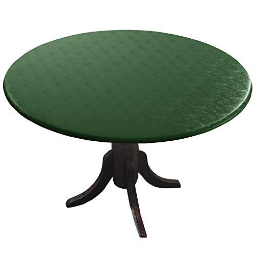 Econotex 2 Pack Forest Green Fitted Tablecloths, (tablecovers, Table Covers) in Neutral Shades That Blend with Any Decor. Made in America.