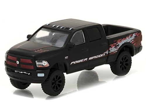 2016 Dodge Ram 2500 Power Wagon Pickup Truck Matt Black Hobby Exclusive 1/64 by Greenlight 29901