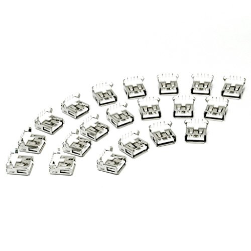Gikfun USB Female Type A Port 4-Pin DIP 90 Degree Jack Socket Connector for Arduino (Pack of 20pcs) EK2159
