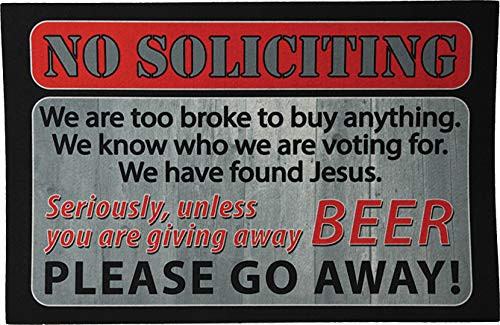 River's Edge Products No Soliciting Door Mat