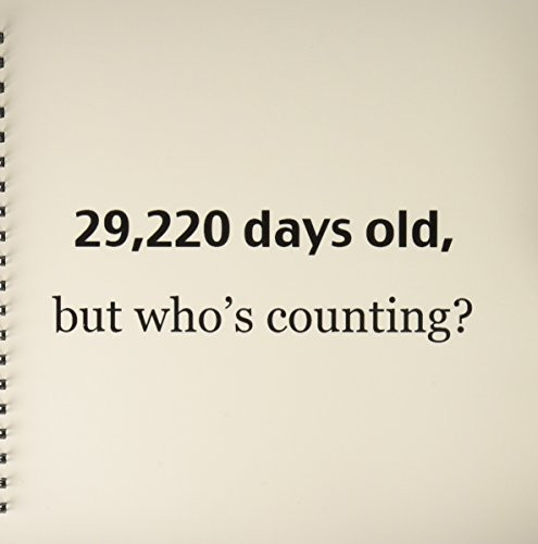 3dRose db_107322_2 29220 Days Old, But Who's Counting Happy 80th Birthday Memory Book, 12 by 12-Inch