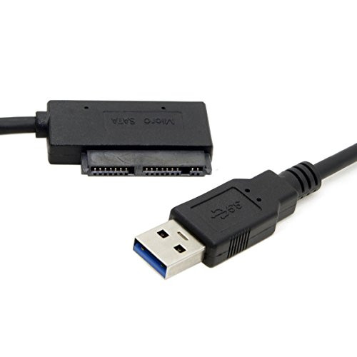 CY USB Adapter Cable USB 3.0 to Micro SATA 7+9 16 Pin 1.8" 90 Degree Angled Hard Disk Driver SSD Adapter Cable 10cm