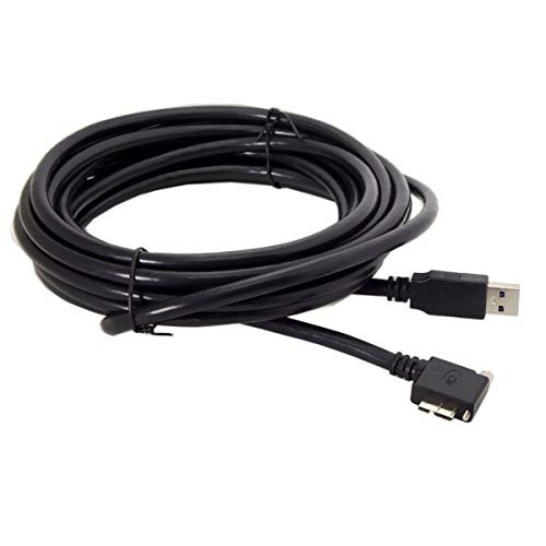 5m 90 Degree Right Angled Micro USB Screw Mount to 3.0 Data Cable for Industrial Camera
