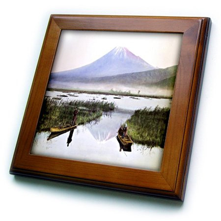 3dRose ft_54158_1 Mt Fuji Japan-Framed Tile Artwork, 8 by 8-Inch