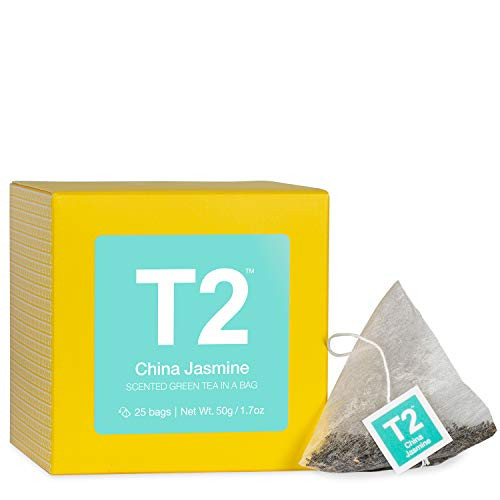 T2 Tea China Jasmine Tea, Green Teabags, 25pk, 25Count