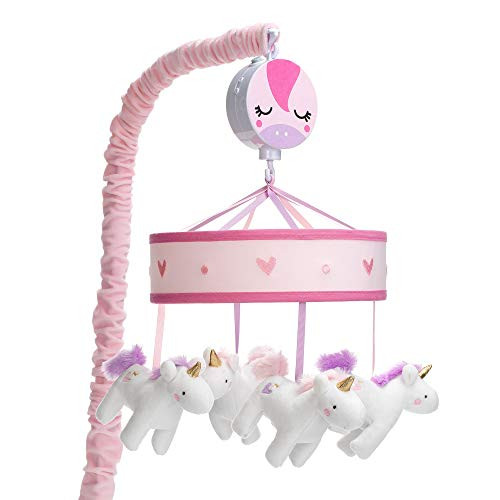 Lambs & Ivy Magic Unicorn White/Pink Musical Baby Crib Mobile Soother Toy Lambs & Ivy Magic Unicorn White/Pink Musical Baby Crib Mobile Soother Toy