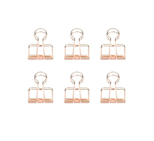 Kikkerland Wire Clips, Copper, Set of 6 (OR73-CO)