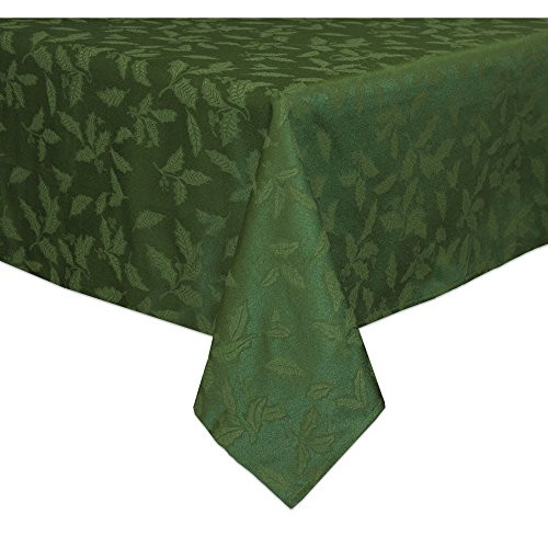 Lenox Holly Damask Tablecloth, 60 by 120-Inch Oblong/Rectangle, Green