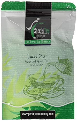 Special Tea Sweet Pea Green Tea, Loose Leaf, 3 Ounce