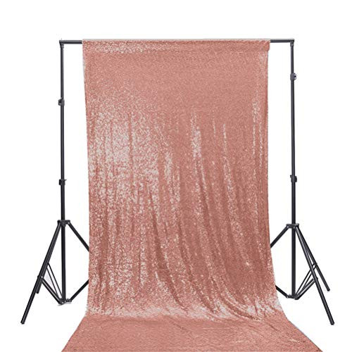 TRLYC 4Ft7Ft Blush Ceremony Background Sequin Backdrop for Wedding Fabric