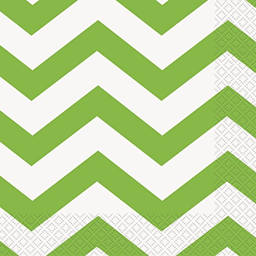 Lime Green Chevron Paper Napkins, 16ct