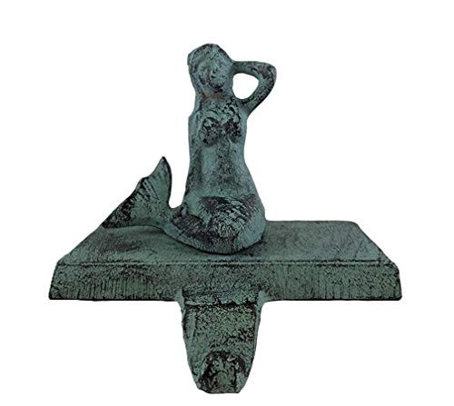 Party Explosions Mermaid Aqua Cast Iron Stocking Holder