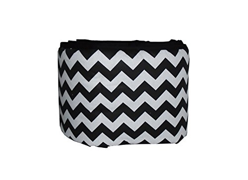 Baby Doll Bedding Chevron Crib Bumper, Black