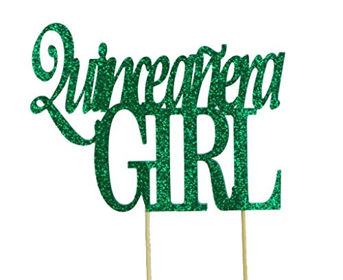 All About Details Green Quinceanera-girl Cake Topper