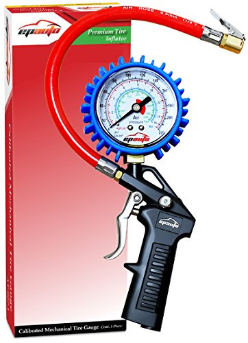 EPAuto Heavy Duty Tire Inflator Gauge with Hose 220 PSI