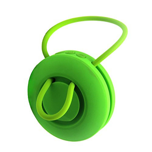 Amalen Bluetooth Wireless Waterproof Shower Outdoor Sport Speaker with 5W Driver, Suction Cup, Built-in Mic, Hands-Free Speakerphone, Green