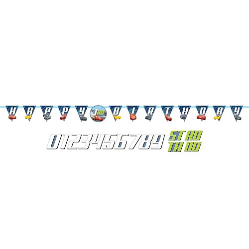 amscan Cars 3 Birthday Jumbo Add-an-Age Letter Banner