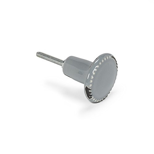 Abbott Collection Grey Beaded Edge Drawer Knob