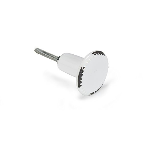 Abbott Collection Antique White Beaded Drawer Knob