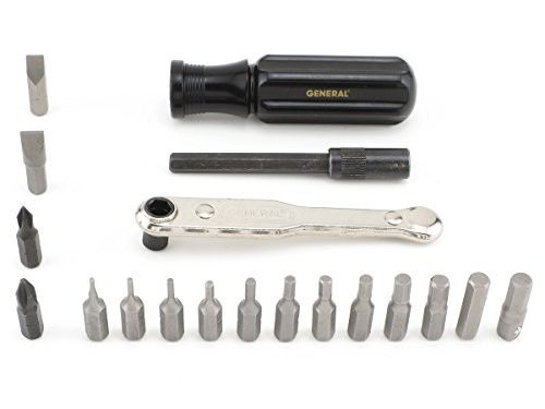 General Tools 8078 Nineteen-Piece Ratchet Offset Screwdriver Set